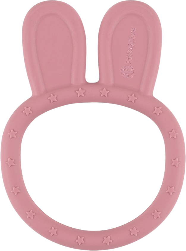Petite&Mars Hryzátko silikónové Bunny Dusty Rose 0m+