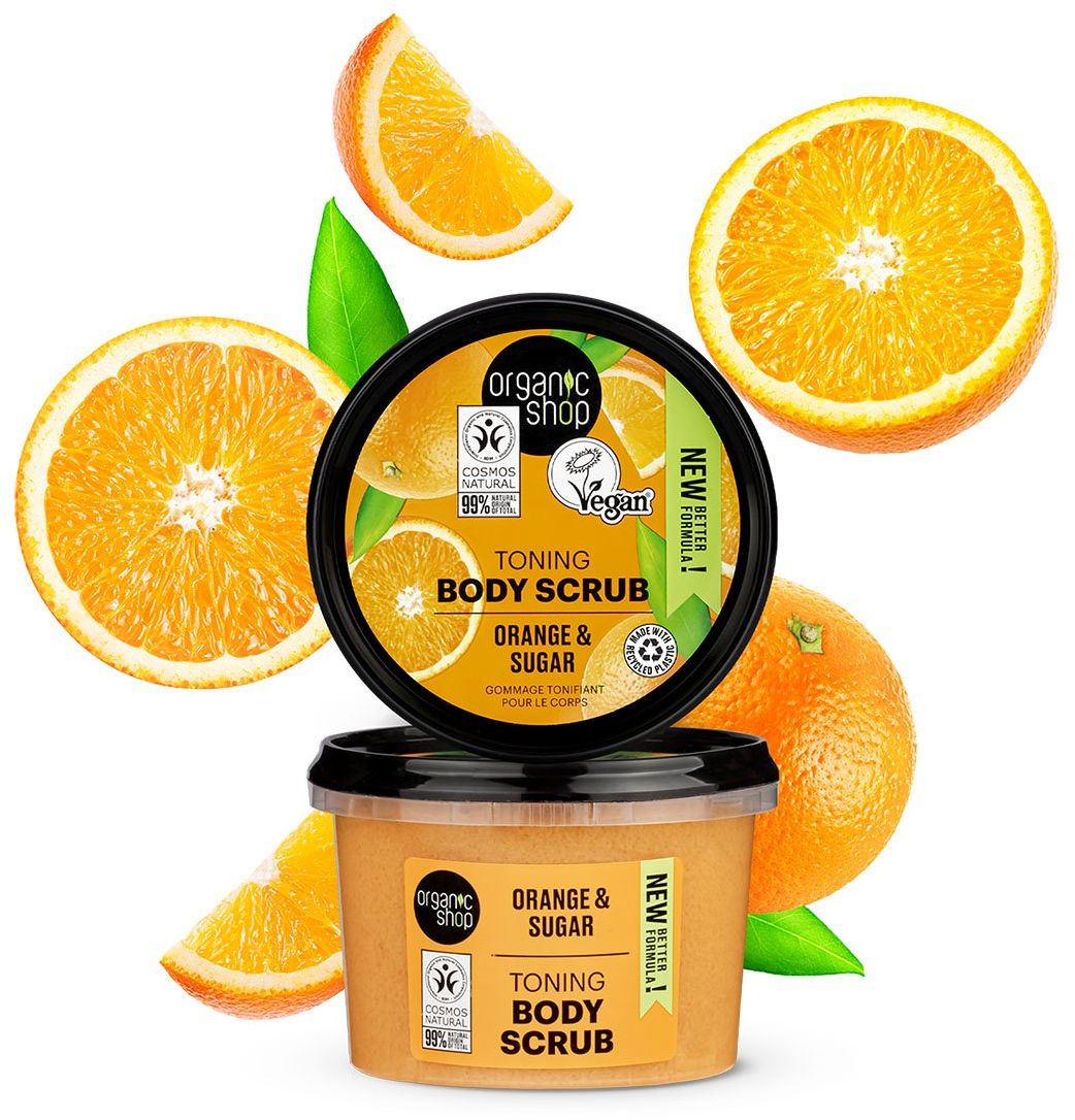 Organic Shop Tonizujúci telový peeling Pomaranč a cukor 250 ml