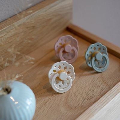 BIBS Boheme cumlíky z prírodného kaučuku Cloud / Blush 2 ks