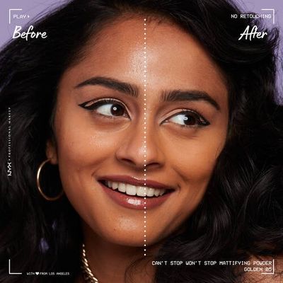 NYX Professional Makeup Can't Stop Won't Stop Matujúci púder Kompaktný púder - 05 Golden 6 g