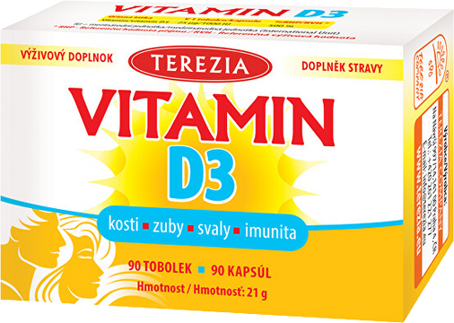 Terezia Vitamin D3 1000 IU 90 kapsúl