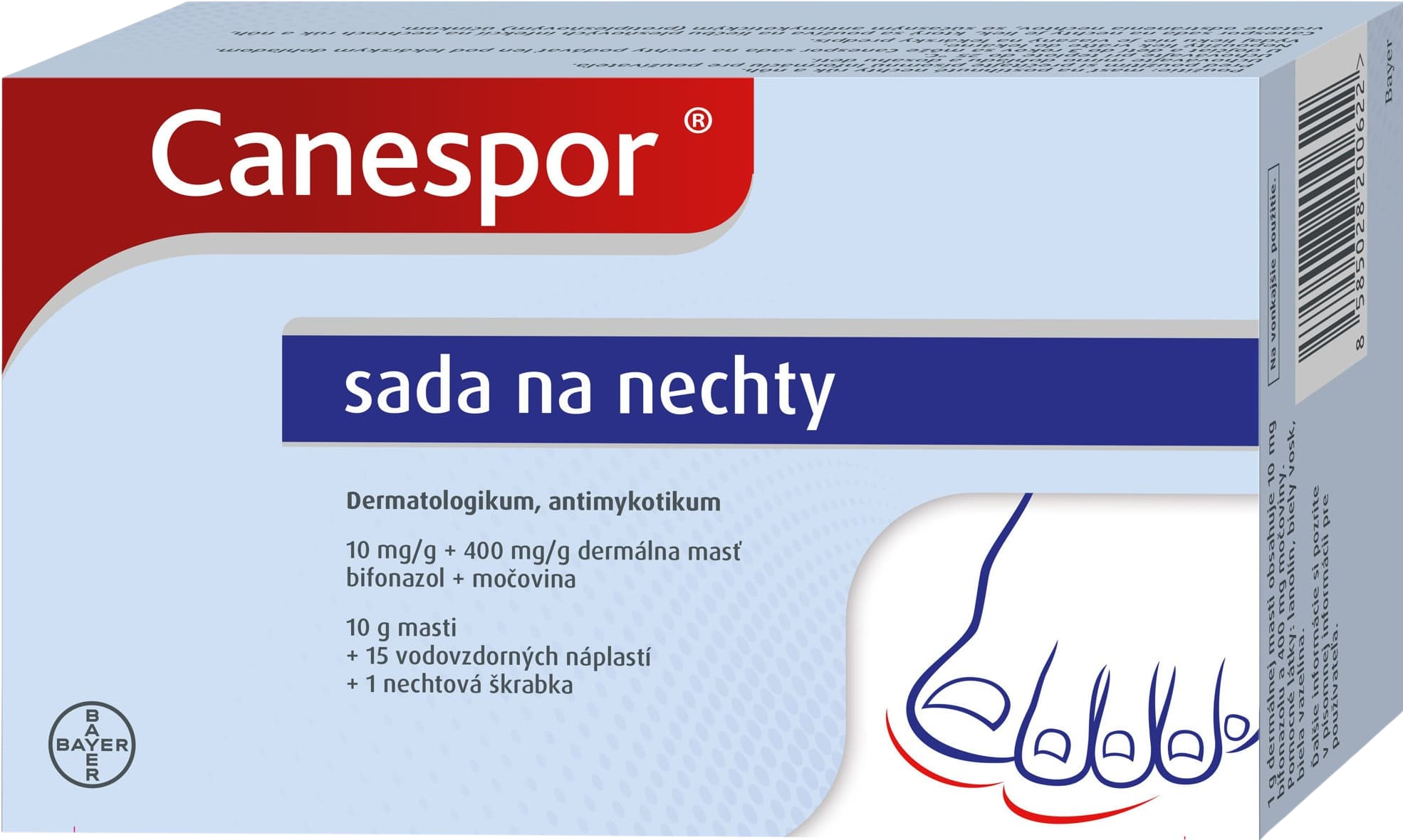 Canespor sada na nechty na efektívnu liečbu plesne nechtov 10 g
