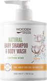 Woodenspoon Detský sprchový gél a šampón na vlasy 2v1 Cotton Kiss 300 ml