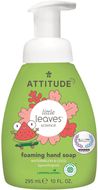 Attitude Little Leaves detské penivé mydlo na ruky s vôňou melóna a kokosu 295 ml
