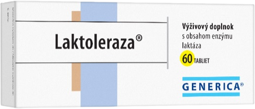 Generica Laktoleraza s obsahom enzýmu, 60 tabliet