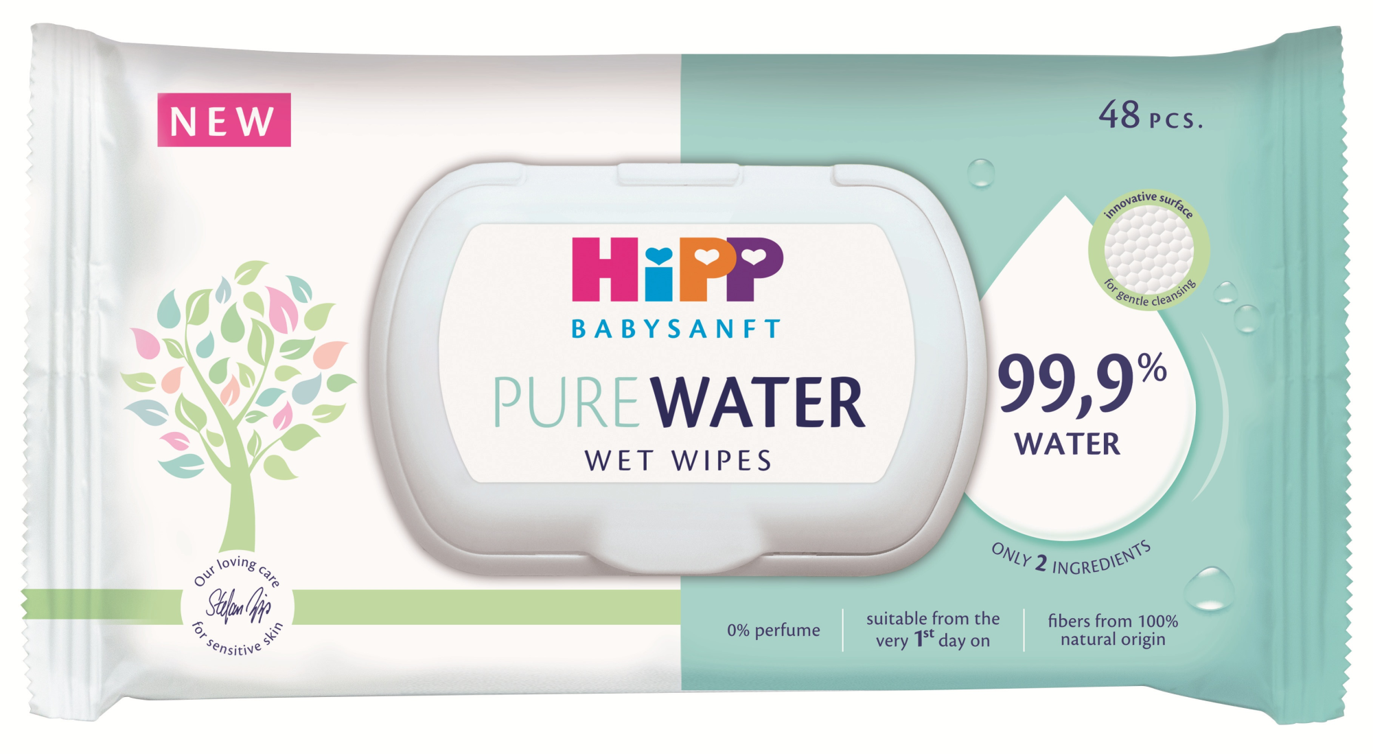 HiPP Babysanft Čistiace vlhčené obrúsky Soft & Pur 48 ks