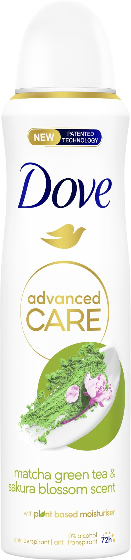 Dove Advanced care Matcha a Zelený čaj antiperspirant sprej 150 ml