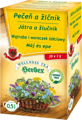 Herbex Pečeň a žlčník bylinný čaj, 20 x 3 g