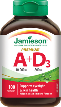 Jamieson Vitamín A a D Premium 10000 IU / 800 IU 100 kapsúl