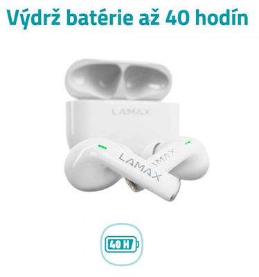 LAMAX Clips1 white Bezdrôtové TWS slúchadlá, biele