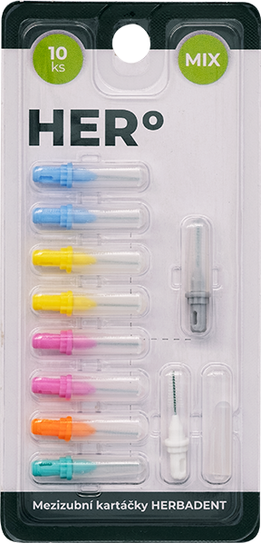 Herbadent HERo doplnkové balenie medzizubných kefiek MIX 10 ks