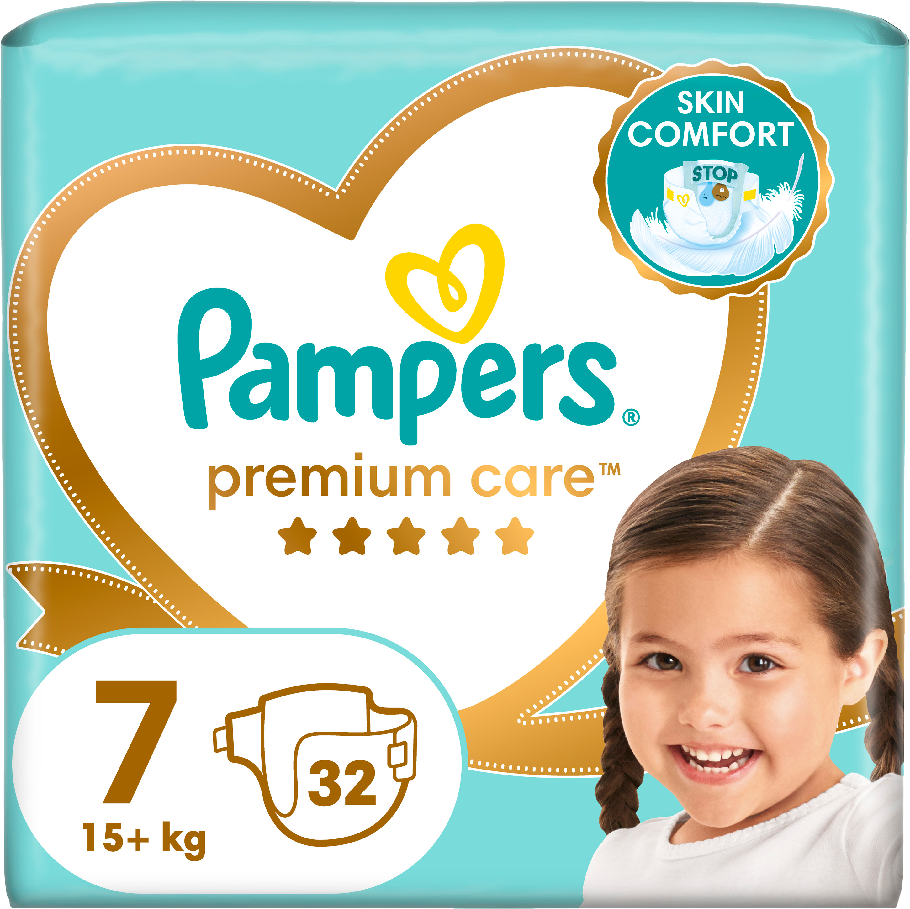 Pampers Premium Care veľkosť 7, 15kg+ 32 ks
