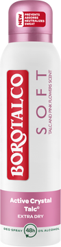 Borotalco Soft Talc & Pink Flower, Dezodorant sprej pre ženy 150 ml