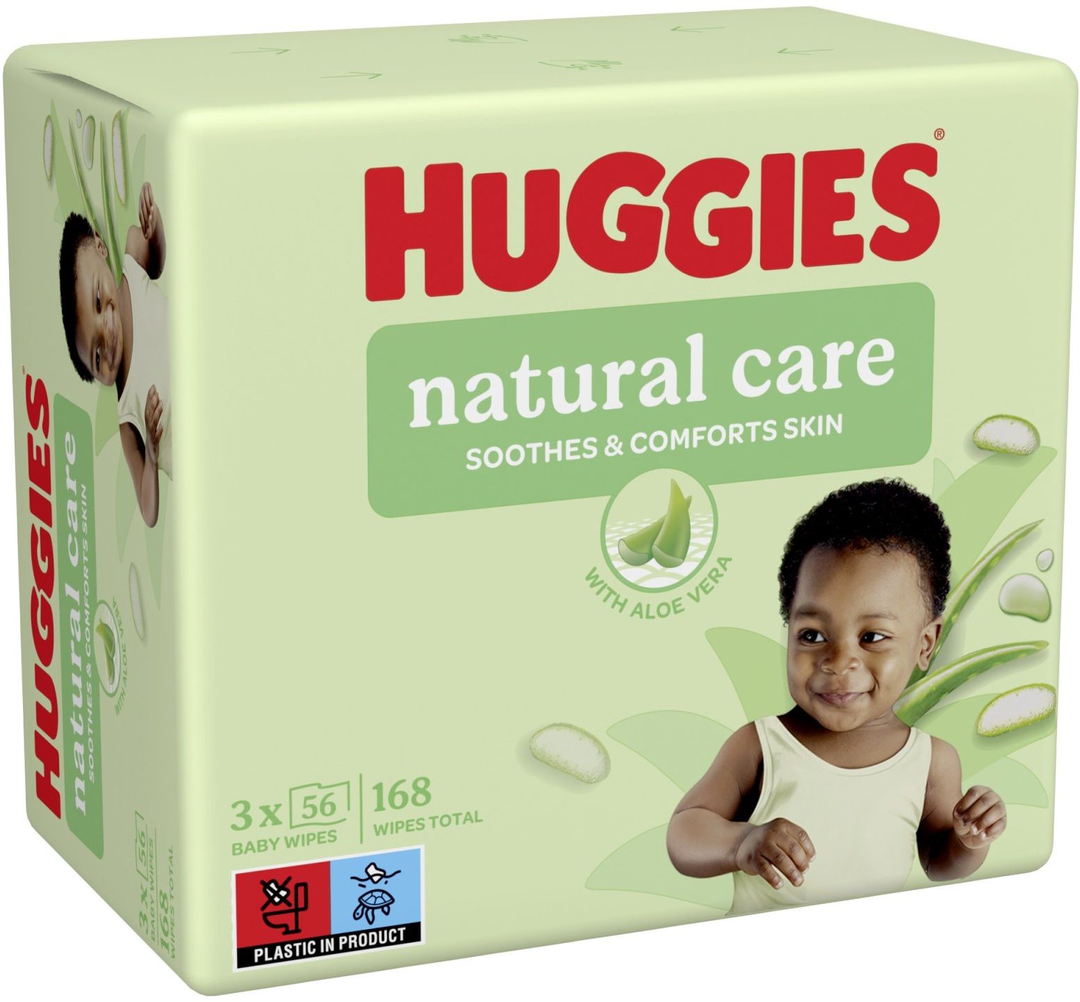 Huggies® Natural Care Triplo vlhčené obrúsky 3 x 56 ks