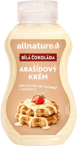 Allnature Arašidový krém s bielou čokoládou 260 g