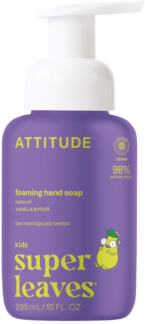 Attitude Detské penivé mydlo na ruky Little leaves s vôňou vanilky a hrušky 295 ml