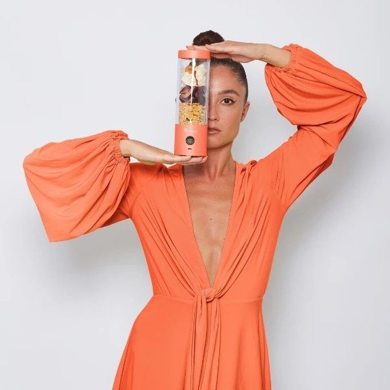 Fitstream Pro Neon Orange, prenosný, USB nabíjací mixér