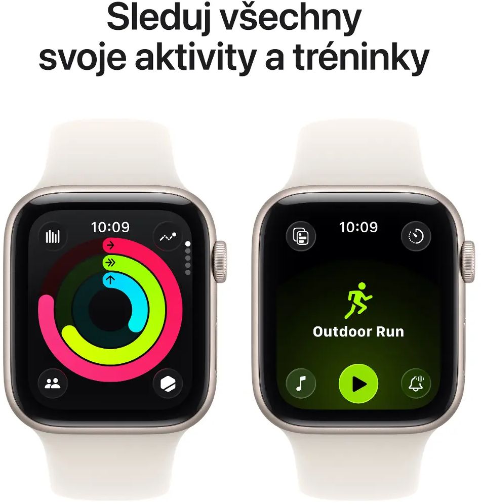 Apple Watch SE 3 GPS 40mm Hliníkové puzdro Starlight so športovým remienkom Starlight - M/L