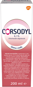 Corsodyl Ústna voda 200 ml