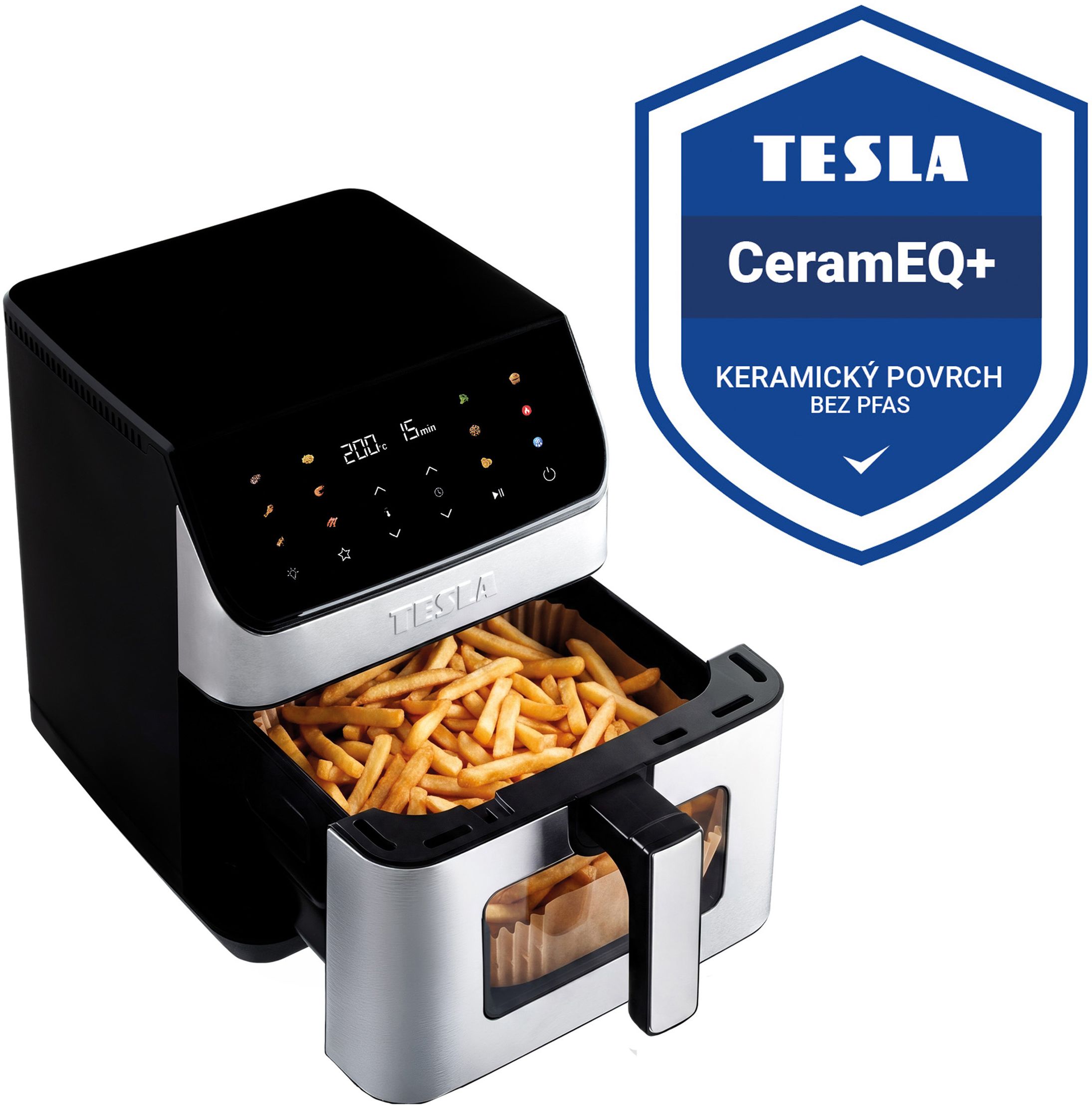 Tesla AirCook DualHeat QD65 XXL - multifunkčná duálna digitálna teplovzdušná fritéza