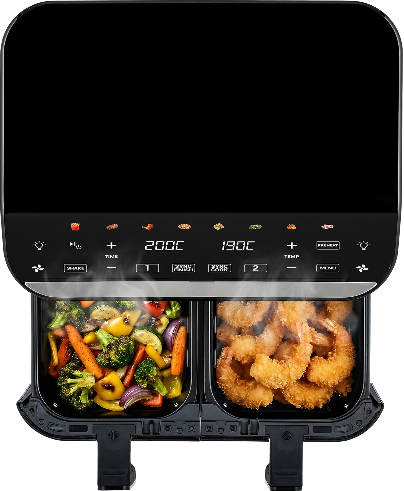 Tesla AirCook DualHeat QD464 XXL - multifunkčná duálna digitálna teplovzdušná fritéza