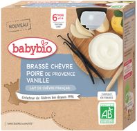 Babybio desiata z kozieho mlieka s hruškou a vanilkou 4 x 85 g