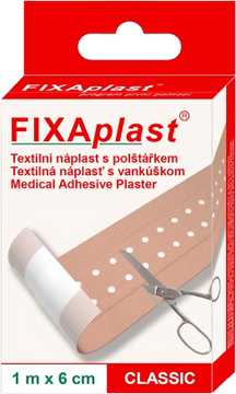 Fixaplast Náplasť Classic nedelená s vankúšikom 1 m x 6 cm