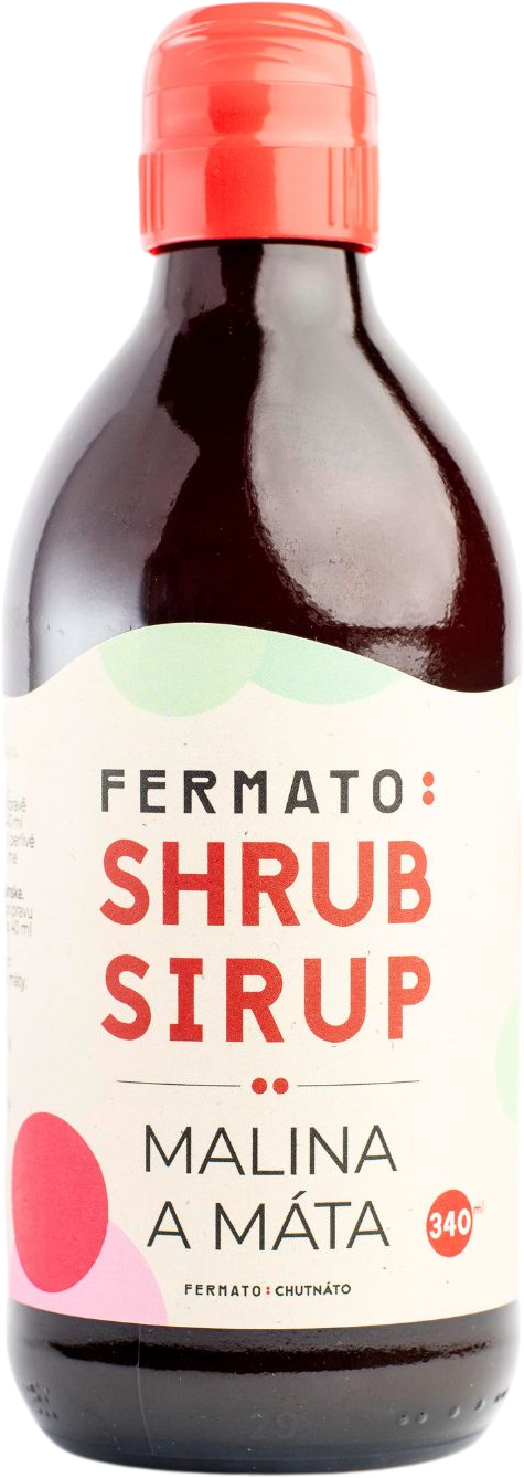 Fermato Shrub sirup - Malina a mäta 340 ml