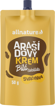 Allnature Arašidový krém s bielou čokoládou 50 g