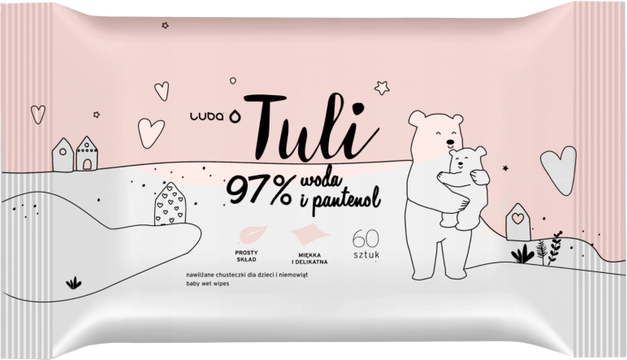 Luba Tuli detské vlhčené obrúsky s 97% vody a panthenolom 60 ks