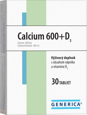Generica Calcium 600+D3 30 tabliet