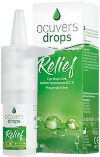 Ocuvers drops Relief očné kvapky s obsahom hyaluronátu sodného 0,21 % 10 ml
