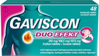 Gaviscon Duo Efekt žuvacie tablety 48 ks