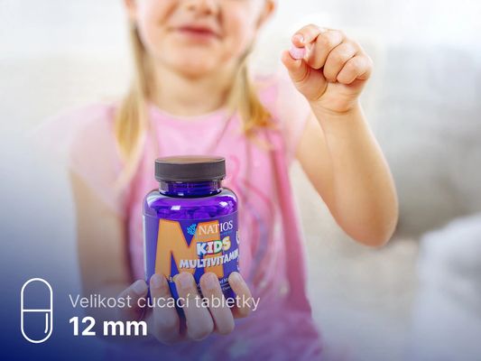 Natios Kids Multivitamín, 21 vitamínov a minerálov 180 tabliet