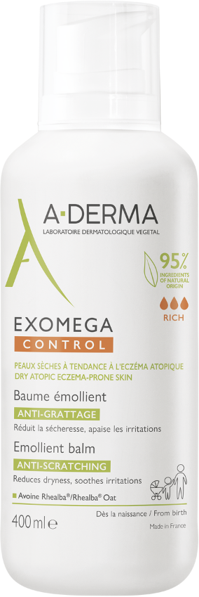 A-Derma Exomega Control Emolienčný balzam pre suchú kožu so sklonom k atopii 400 ml