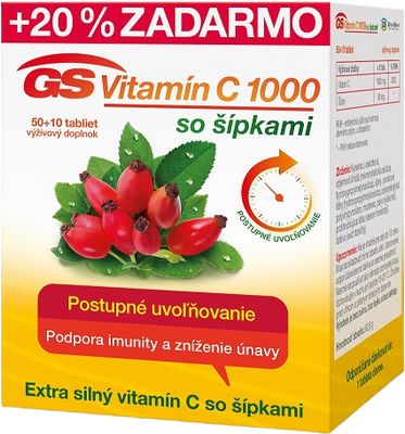 GS Vitamín C 1000 so šípkami 60 tabliet