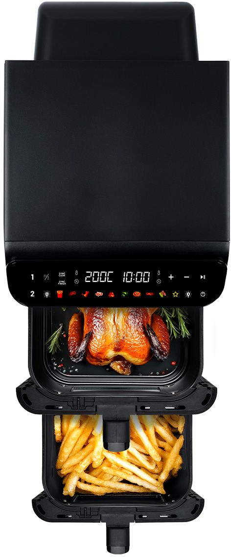 Tesla AirCook DualZone Q670 XXL - multifunkčná duálna digitálna horúcovzdušná fritéza