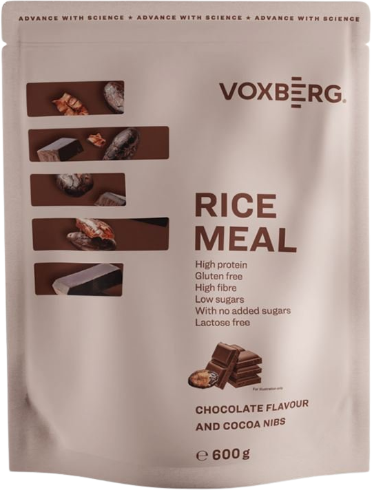 Voxberg Protein Rice Meal Čokoláda kakaové nibsy 600 g
