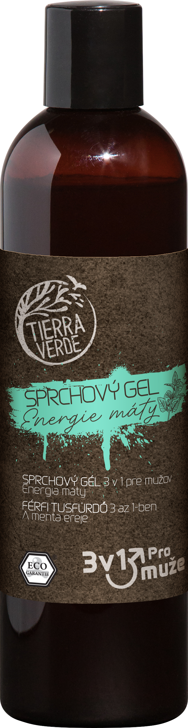 Tierra Verde Sprchový gél pre mužov Energia mäty (fľaštička) 300 ml