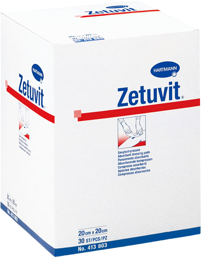 Hartmann Zetuvit kompres nasiakavý sterilný 25 ks