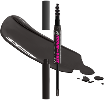 NYX Professional Makeup Zero To Brow Gel na obočie- 08 Black 2 ml