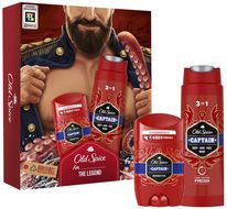 Old Spice Dark Captain - darčeková sada pre mužov s tuhý dezodorant a sprchovací gél Captain s tónmi santalového dreva a citrusov