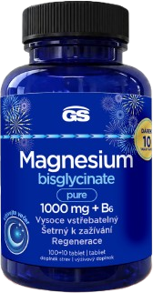 GS Magnézium bisglycinát pure 1000 mg + B6 110 tabliet