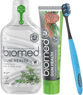 Biomed Gum Health Sada starostlivosti o citlivé ďasná, zubná pasta 100 g, kefka a ústna voda 500 ml