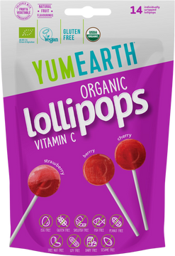 YumEarth BIO Ovocné lízanky s vitamínom C 14 ks