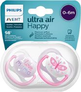 Philips Avent Cumlík Ultra air text 0-6m dievča 2 ks