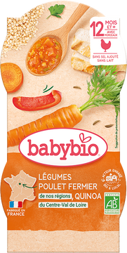 Babybio zelenina s kuraťom a quinoa 2 x 200 g
