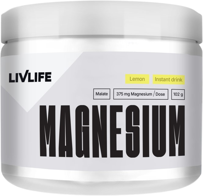 Livlife Magnesium malate 15% drink citrón 102 g