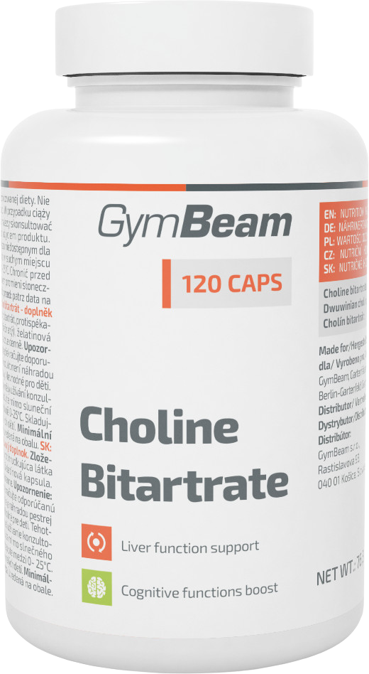 GymBeam Cholín Bitartrát 120 kapsúl