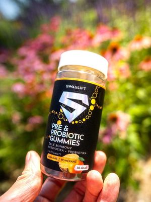 Swaglift Pre & probiotic gummies s príchuťou ananasu a pomaranča 60 ks